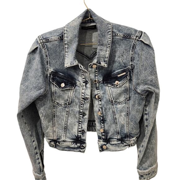 Retrofete Destiny blue denim jacket size large - Picture 7 of 10